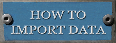 How To Import Data